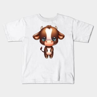 Cute Baby Cow Cartoon Kids T-Shirt